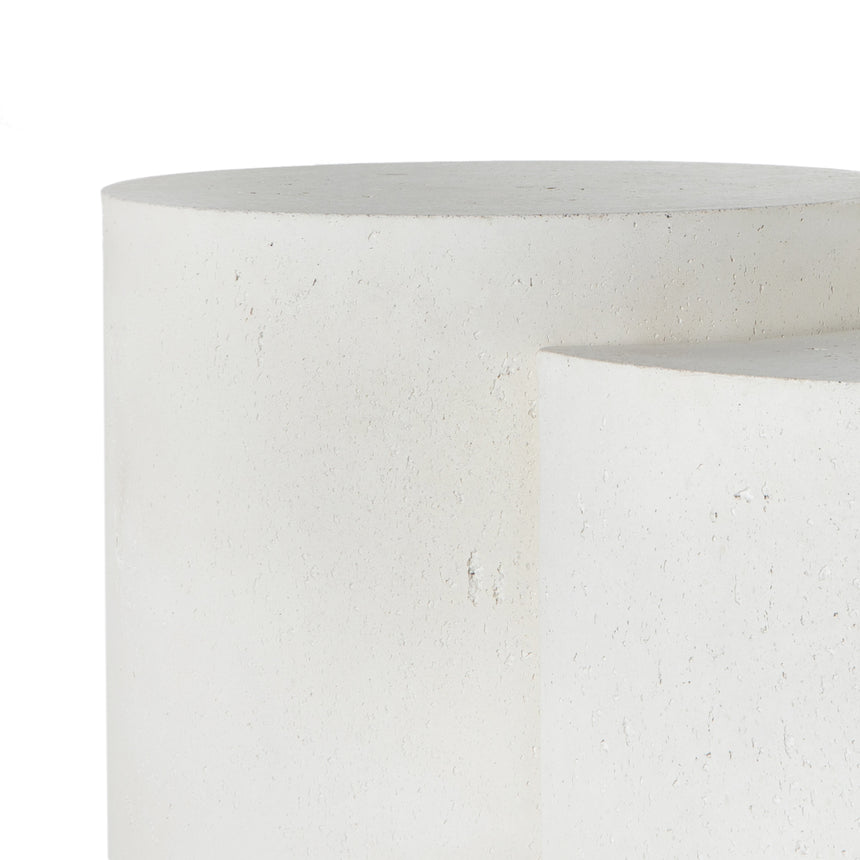 Textured White Concrete | Meza Nesting Coffee Table | Valley Ridge Furniture