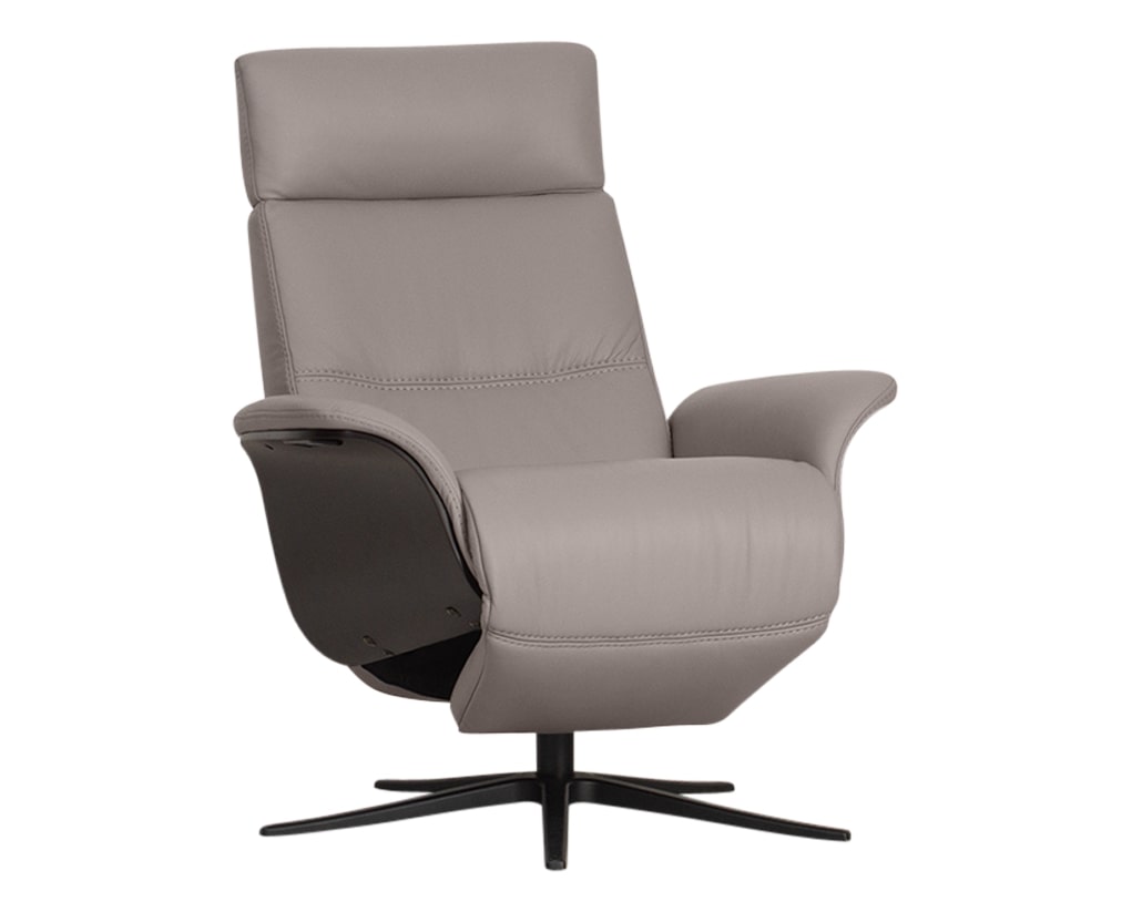 Trend Leather Cinder | Norwegian Comfort Space 5100 Recliner | Valley Ridge Furniture