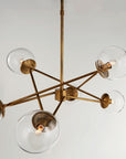 Hand-Rubbed Antique Brass & Clear Glass | Turenne Large Dynamic Chandelier | Valley Ridge Furniture