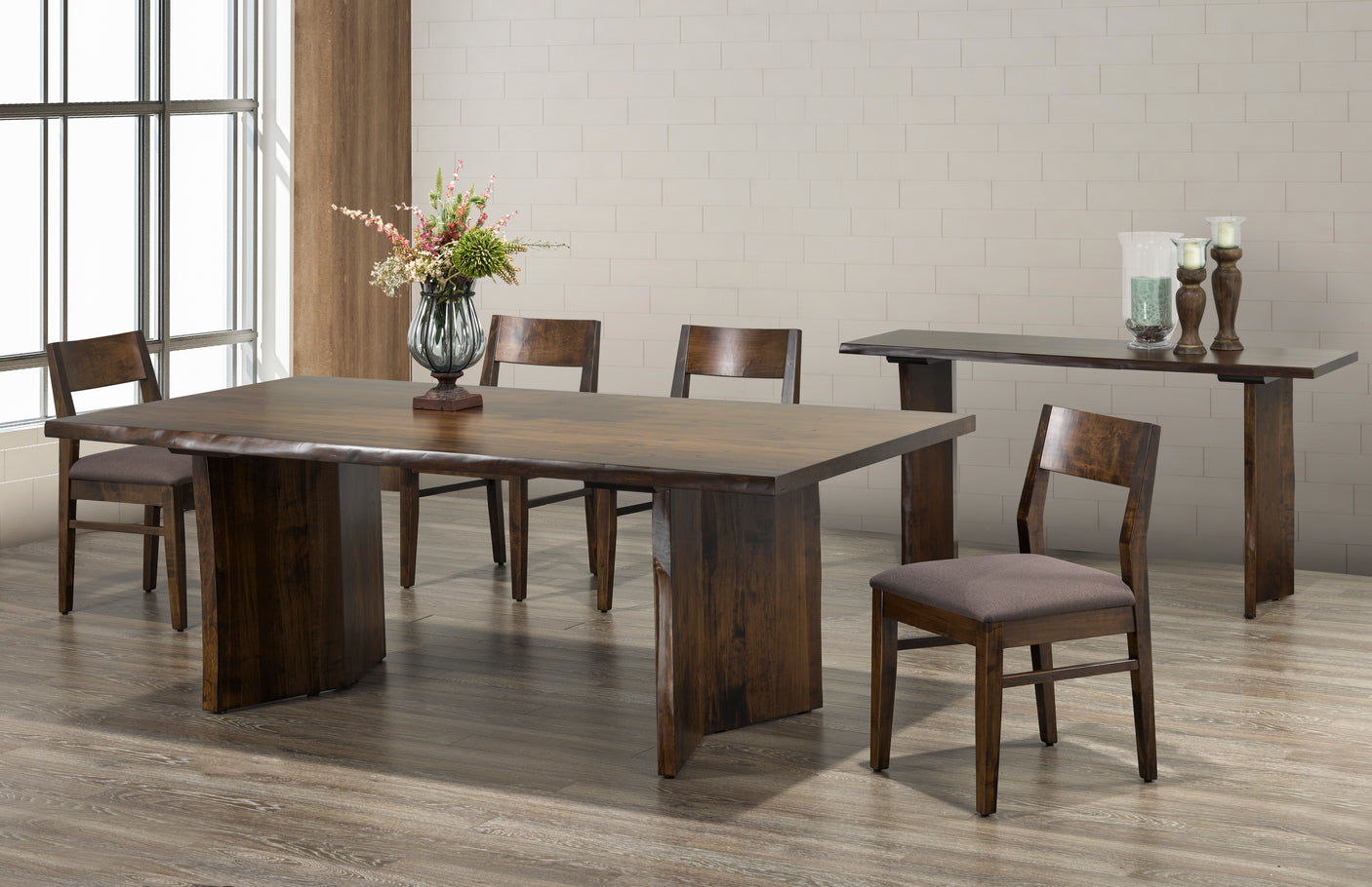 Table as Shown | Cardinal Woodcraft Arcadia Dining Table | Valley Ridge Furniture