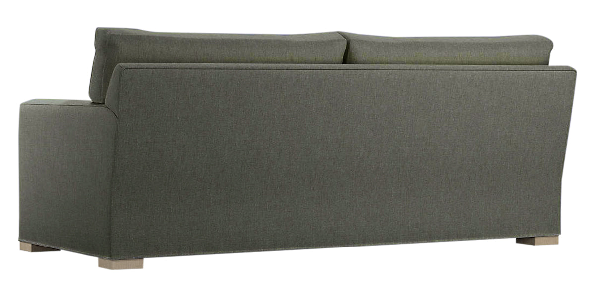 Taft Fabric Steel with Slate Maple | Camden Axel Bench Seat Sofa | Valley Ridge Furniture