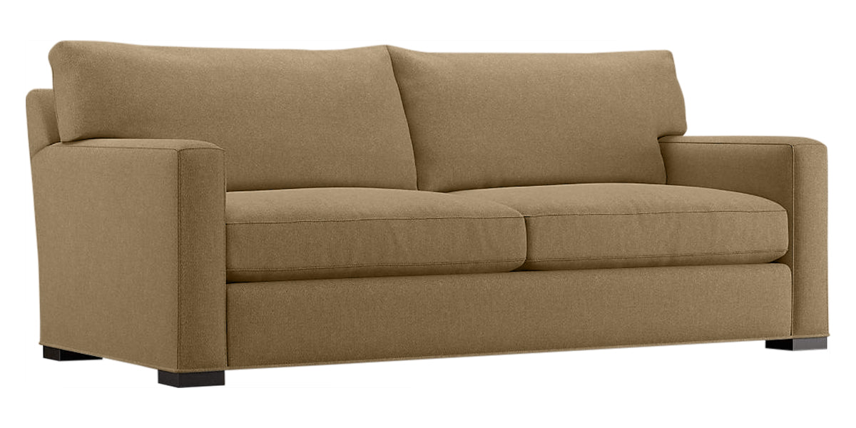 Douglas Fabric Peat with Fossil Hardwood | Camden Axel Sofa | Valley Ridge Furniture