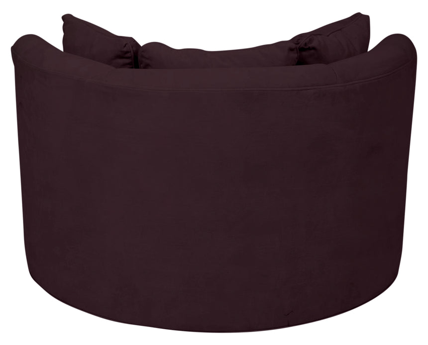 View Fabric Eggplant | Camden Cuddle Chair | Valley Ridge Furniture