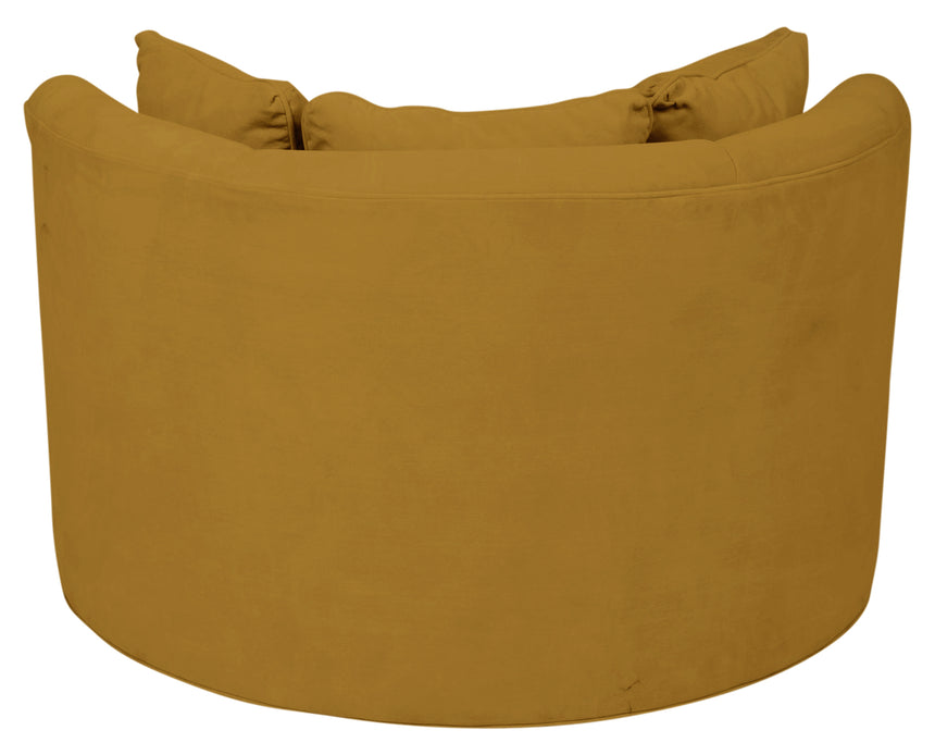 View Fabric Mustard | Camden Cuddle Chair | Valley Ridge Furniture