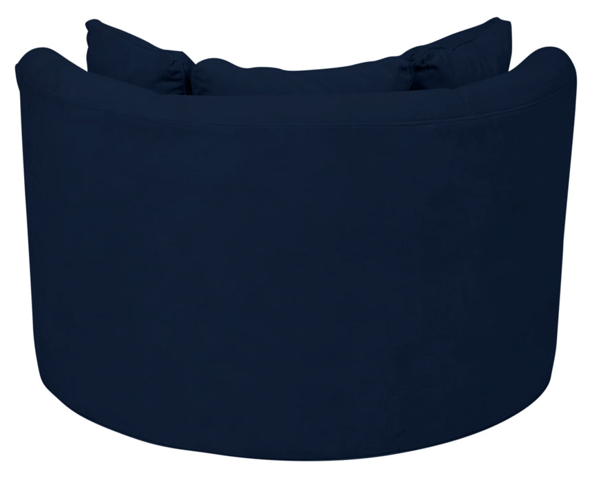 View Fabric Indigo | Camden Cuddle Chair | Valley Ridge Furniture