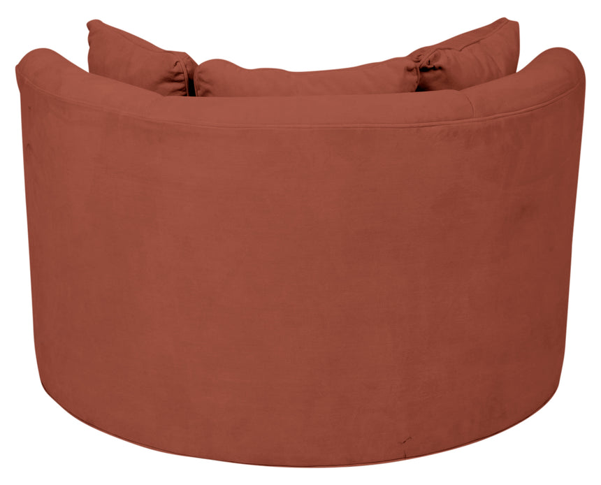 View Fabric Rosewood | Camden Cuddle Chair | Valley Ridge Furniture