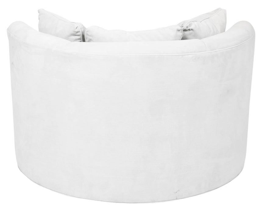 View Fabric White | Camden Cuddle Chair | Valley Ridge Furniture