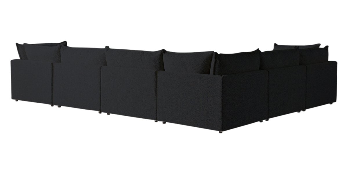 Burbank Fabric Charcoal | Camden Cameron 7-Piece Sectional | Valley Ridge Furniture