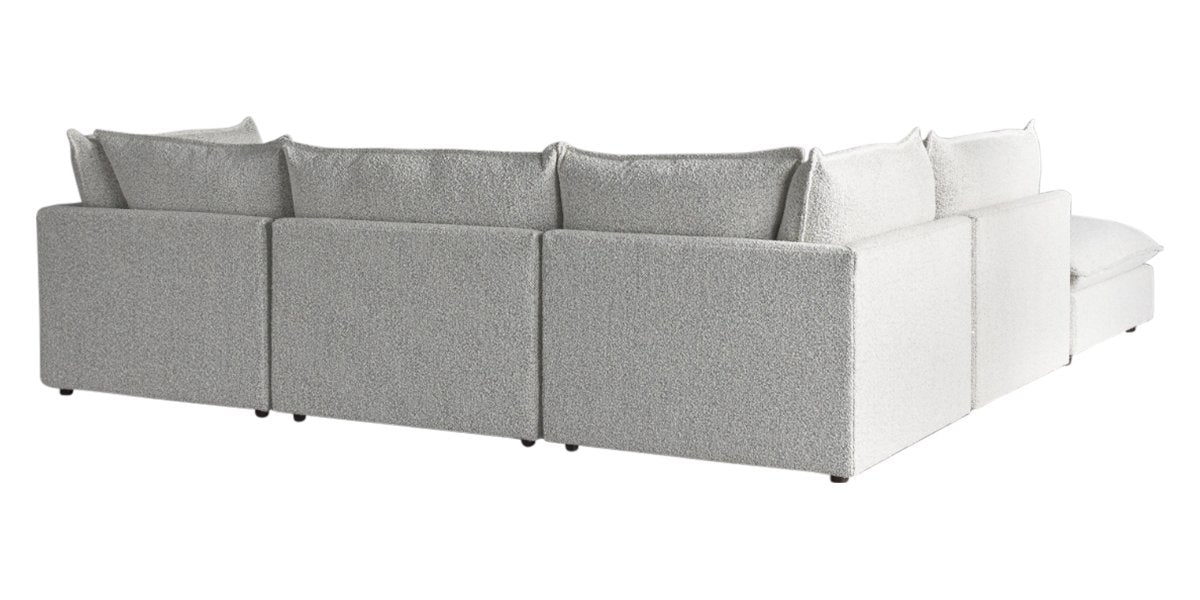 Burbank Fabric Pepper | Camden Cameron 5-Piece Sectional | Valley Ridge Furniture