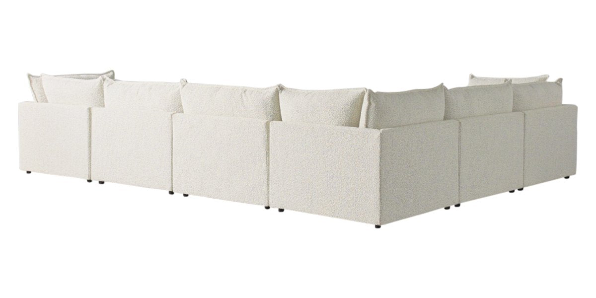 Burbank Fabric Cream | Camden Cameron 7-Piece Sectional | Valley Ridge Furniture