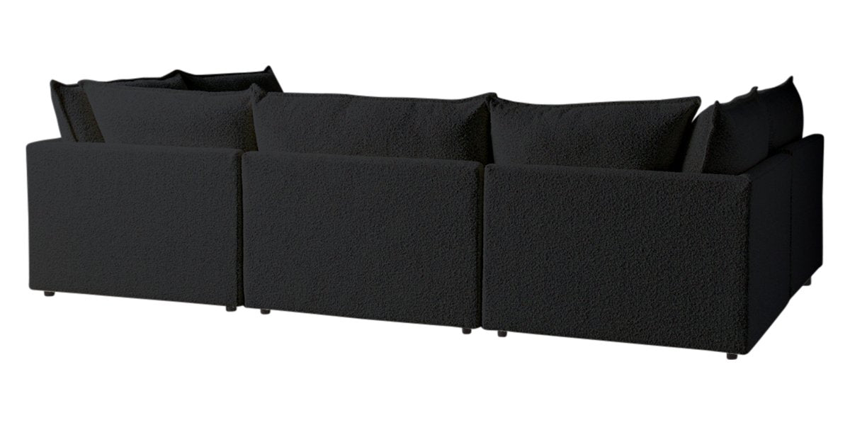 Burbank Fabric Charcoal | Camden Cameron 6-Piece Pit Sectional | Valley Ridge Furniture