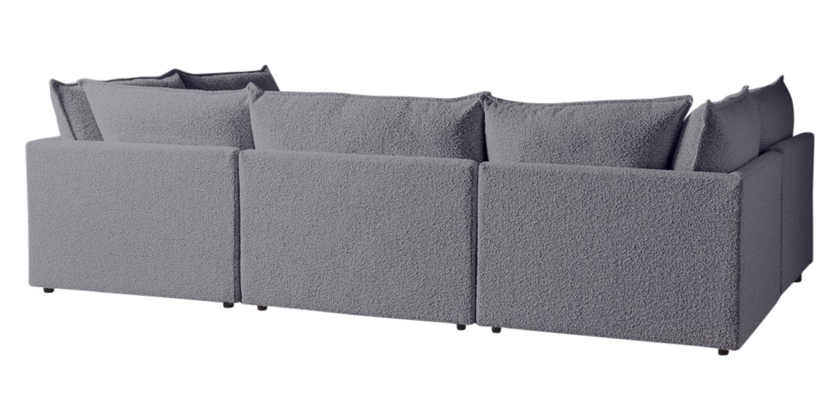 Burbank Fabric Stone | Camden Cameron 6-Piece Pit Sectional | Valley Ridge Furniture