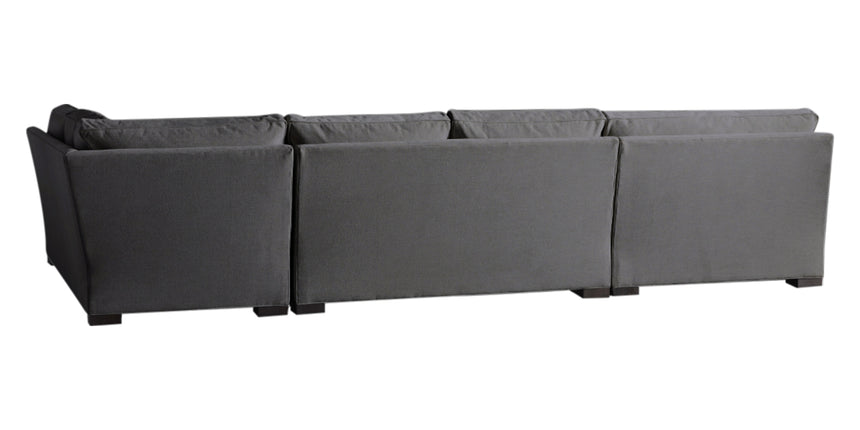 Vertual Fabric Steel | Camden 3-Piece Large Chaise Sectional | Valley Ridge Furniture