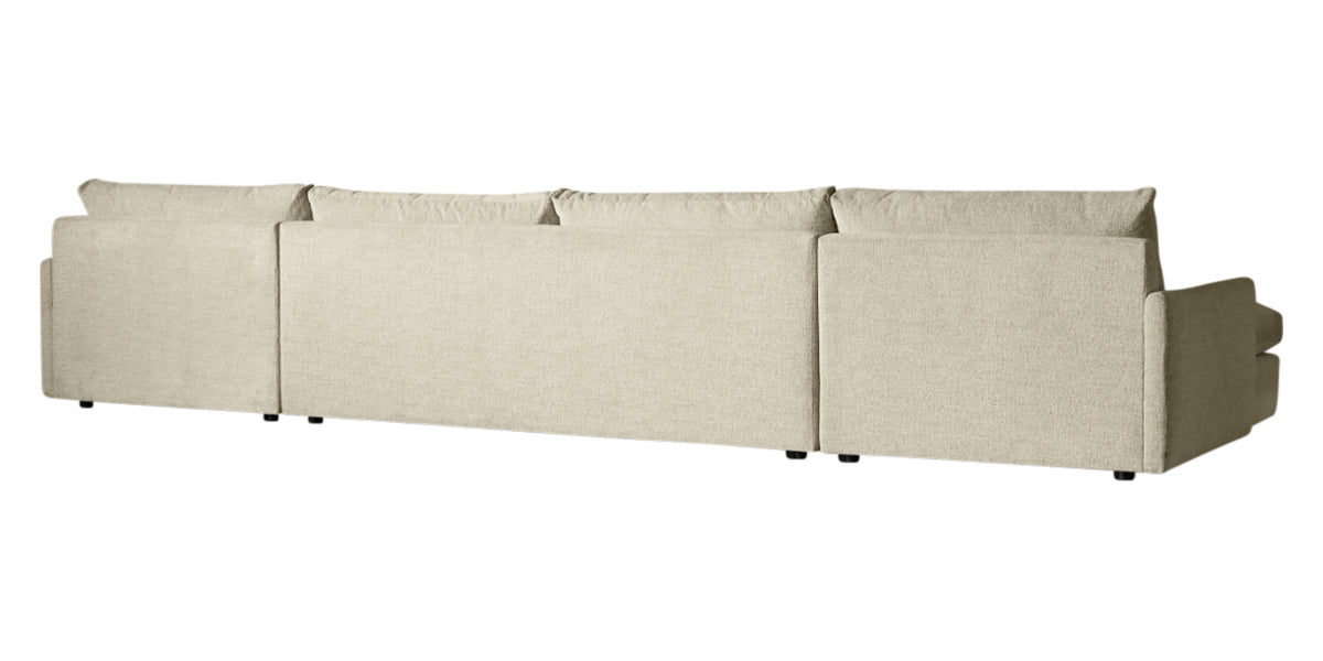 Plush Fabric Linen | Camden Sarah Double Chaise Sectional | Valley Ridge Furniture