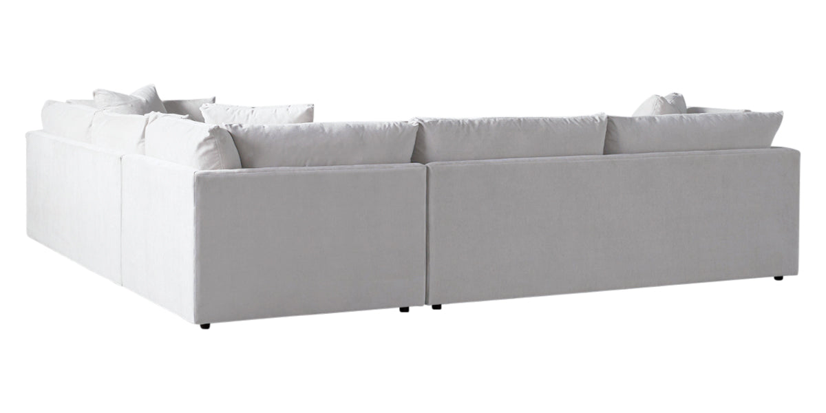 Vertual Fabric Snow | Camden Axel 3-Piece Sectional | Valley Ridge Furniture