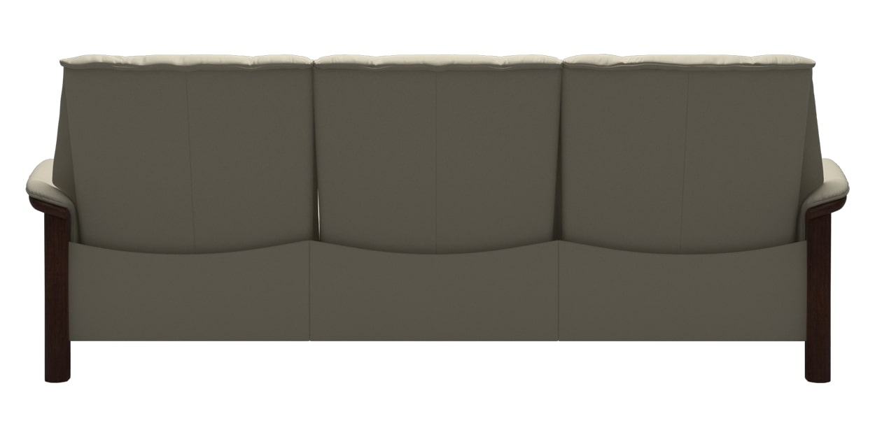 Paloma Leather Light Grey and Brown Base | Stressless Buckingham Low Back Sofa | Valley Ridge Furniture