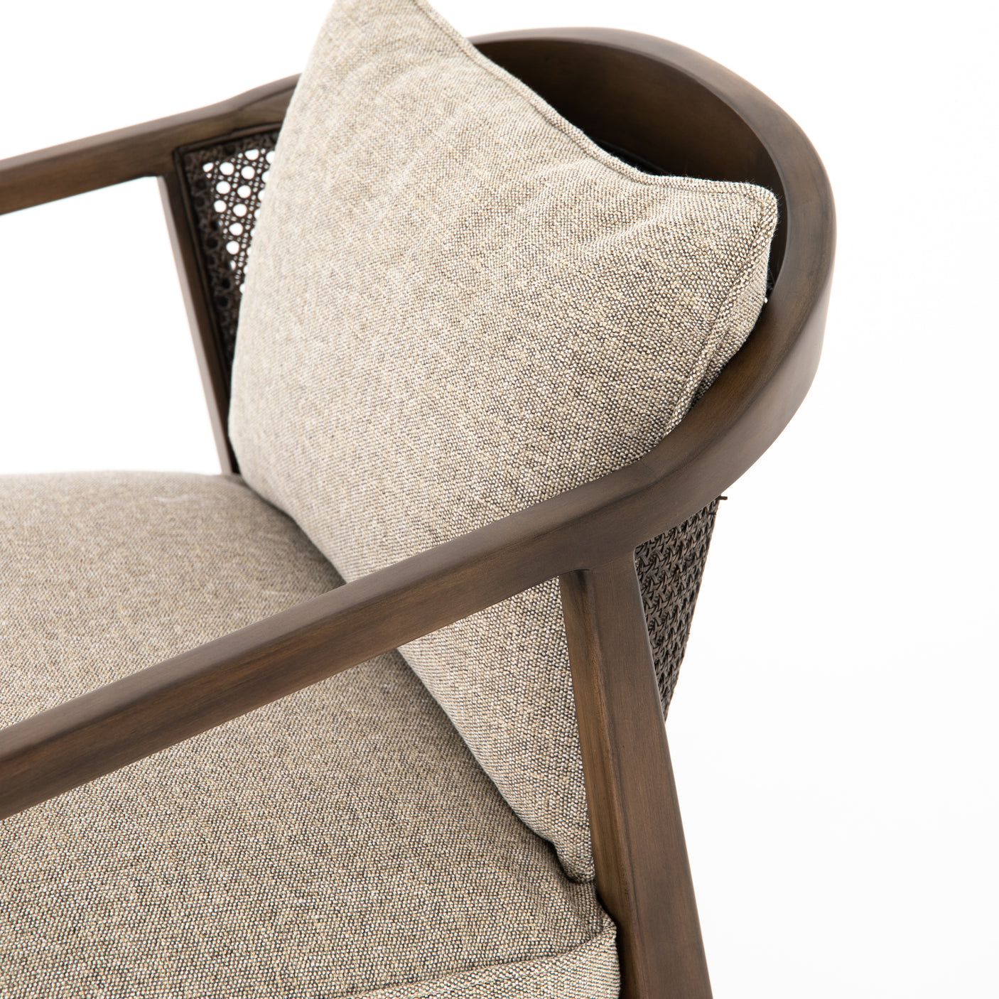 Honey Wheat Fabric with Burnt Birch Parawood | Alexandria Accent Chair | Valley Ridge Furniture