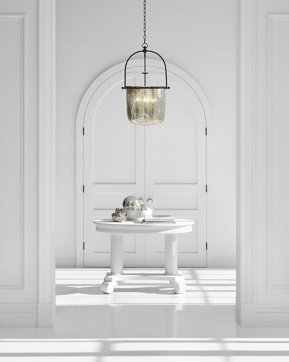 Aged Iron & Mercury Glass | Lorford Smoke Bell Lantern | Valley Ridge Furniture