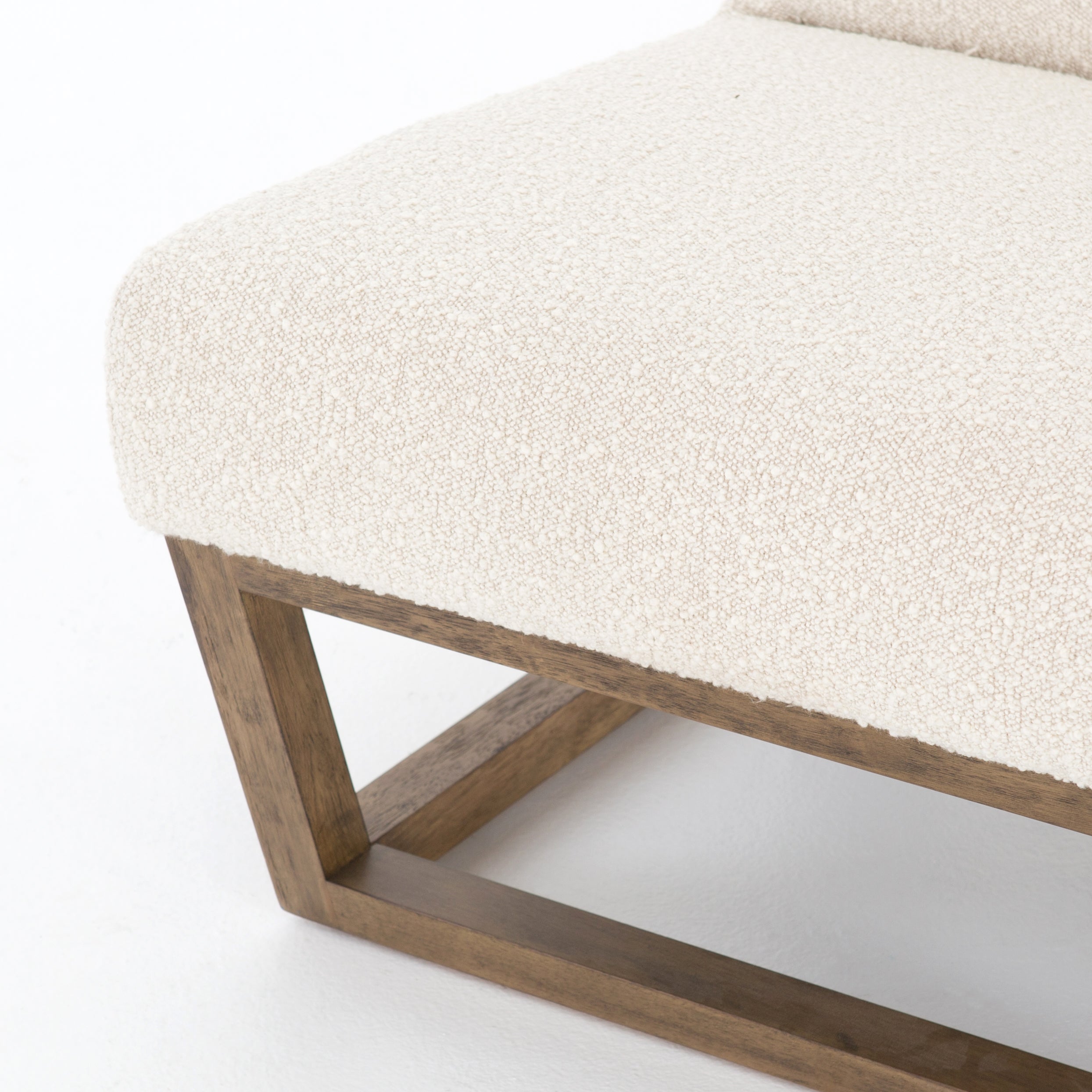 Knoll Natural Fabric with Distressed Natural Parawood | Leonie Chair | Valley Ridge Furniture