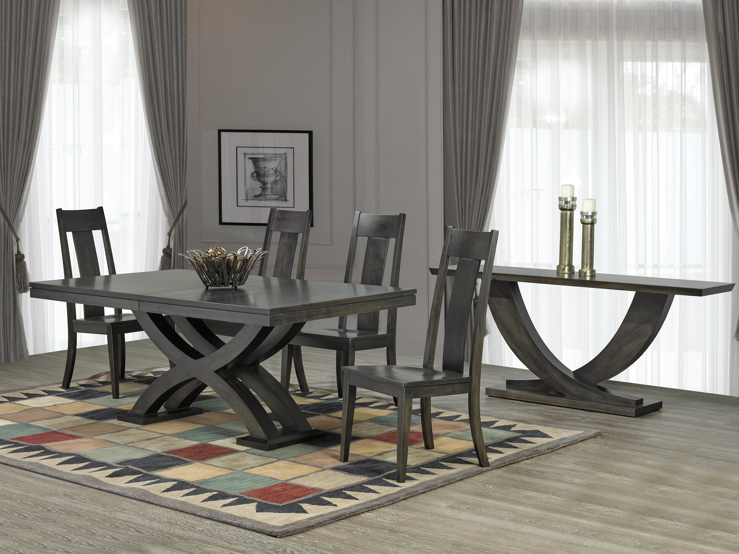 Table as Shown | Cardinal Woodcraft Empire Dining Table | Valley Ridge Furniture
