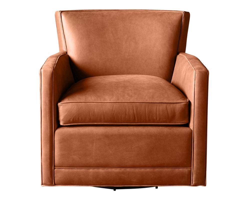 Lukas Leather Pecan | Camden Carlton Swivel Glider | Valley Ridge Furniture