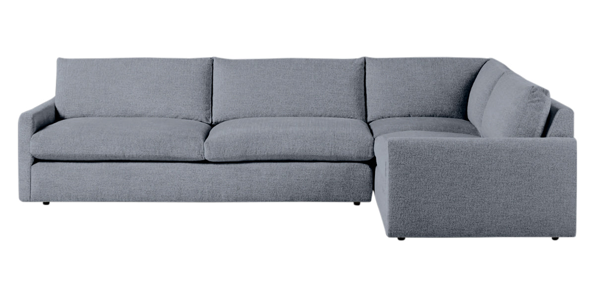 Plush Fabric Mineral | Camden Sarah L Sectional | Valley Ridge Furniture