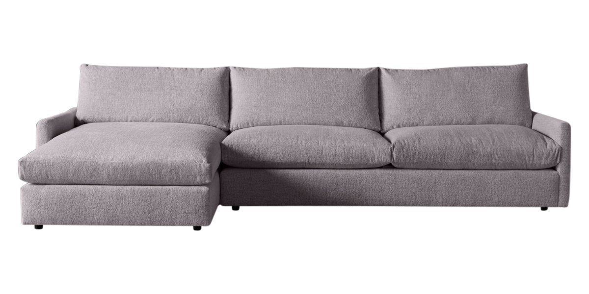 Plush Fabric Greystone | Camden Sarah Sectional w/Chaise | Valley Ridge Furniture