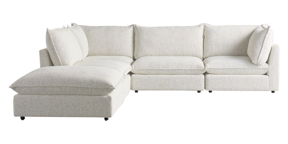 Burbank Fabric Cream | Camden Cameron 5-Piece Sectional | Valley Ridge Furniture