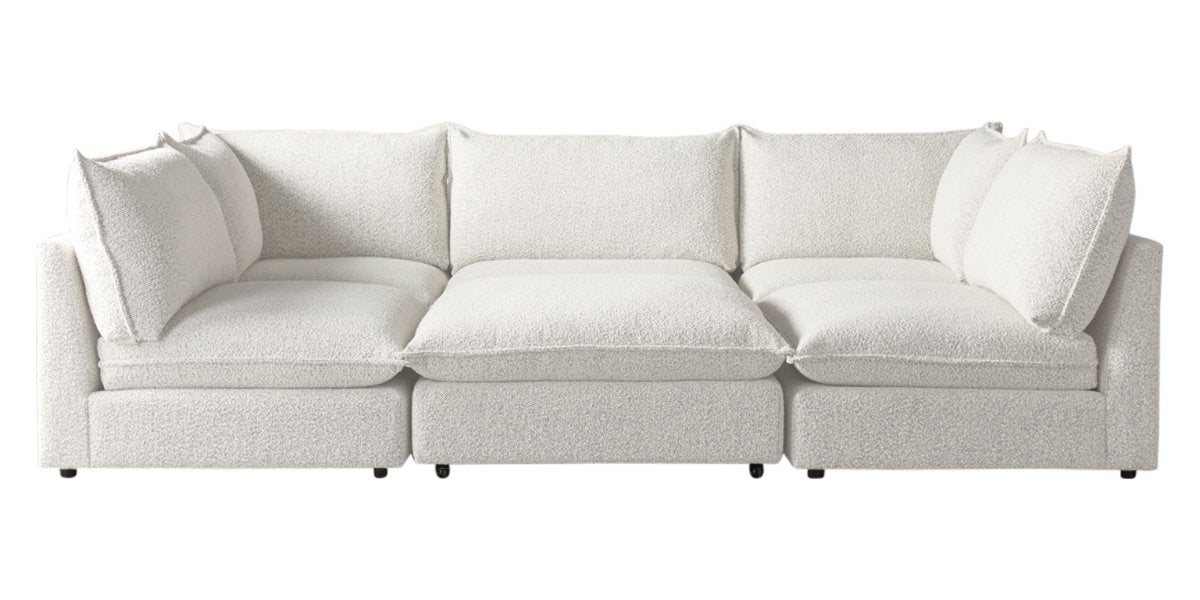Burbank Fabric Natural | Camden Cameron 6-Piece Pit Sectional | Valley Ridge Furniture