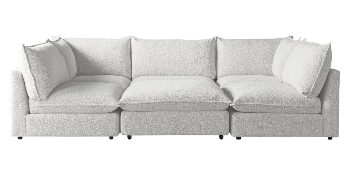 Burbank Fabric Pepper | Camden Cameron 6-Piece Pit Sectional | Valley Ridge Furniture