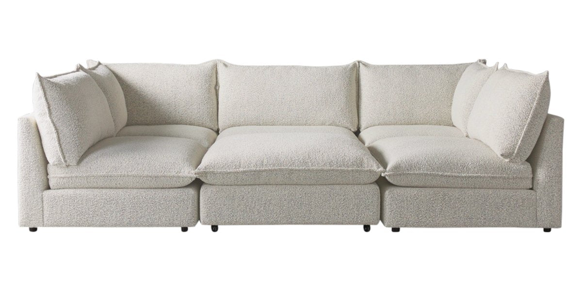Burbank Fabric Sand | Camden Cameron 6-Piece Pit Sectional | Valley Ridge Furniture