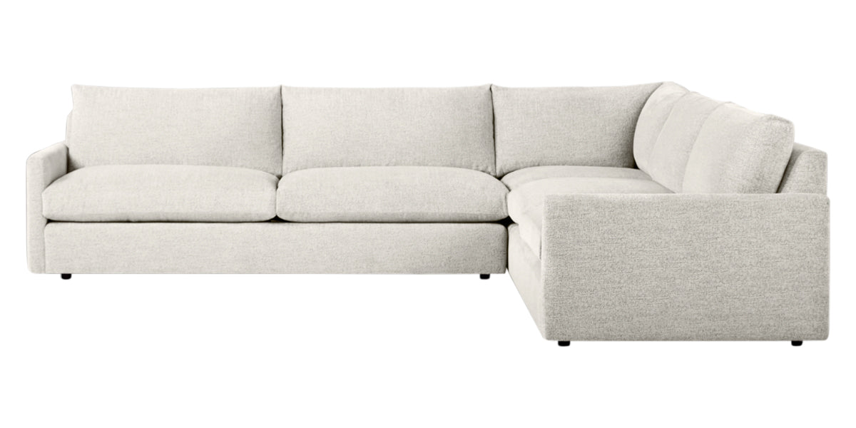 Plush Fabric Linen | Camden Sarah 3-Piece Corner Sectional | Valley Ridge Furniture