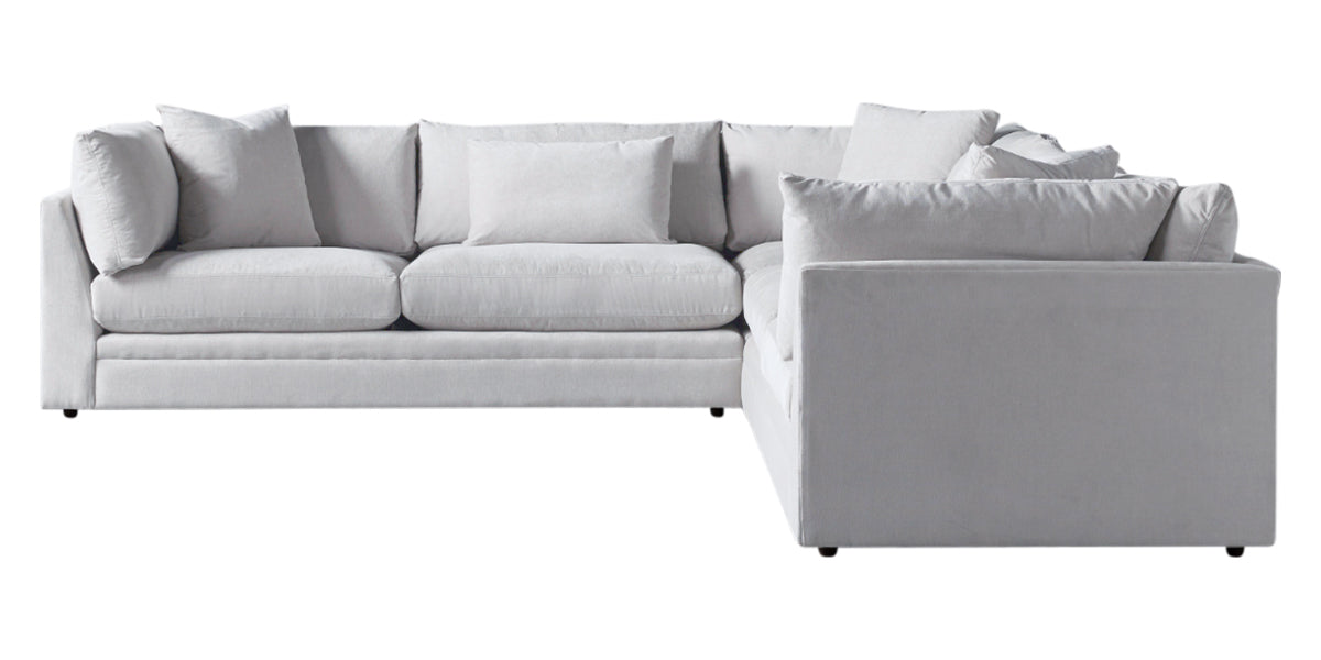 Vertual Fabric Snow | Camden Axel 3-Piece Sectional | Valley Ridge Furniture