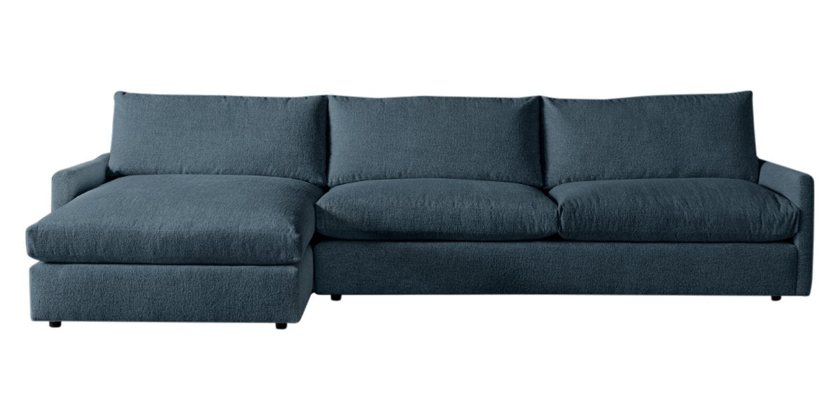 Plush Fabric Azure | Camden Sarah Sectional w/Chaise | Valley Ridge Furniture
