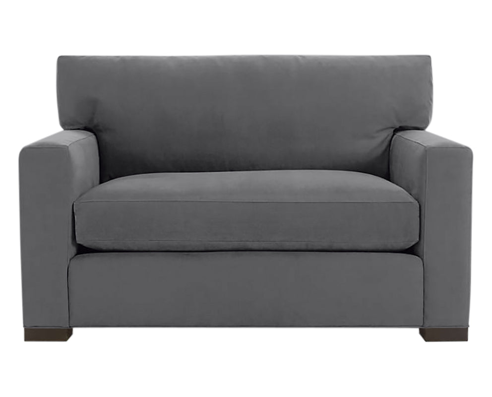 Vertual Fabric Steel with Fossil Hardwood | Camden Axel Chair & 1/2 | Valley Ridge Furniture