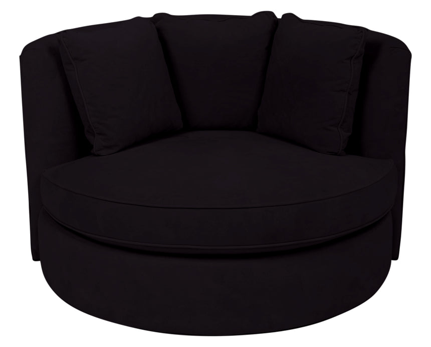 View Fabric Ebony | Camden Cuddle Chair | Valley Ridge Furniture