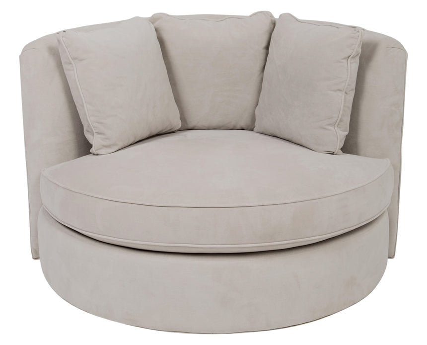 View Fabric Grey | Camden Cuddle Chair | Valley Ridge Furniture