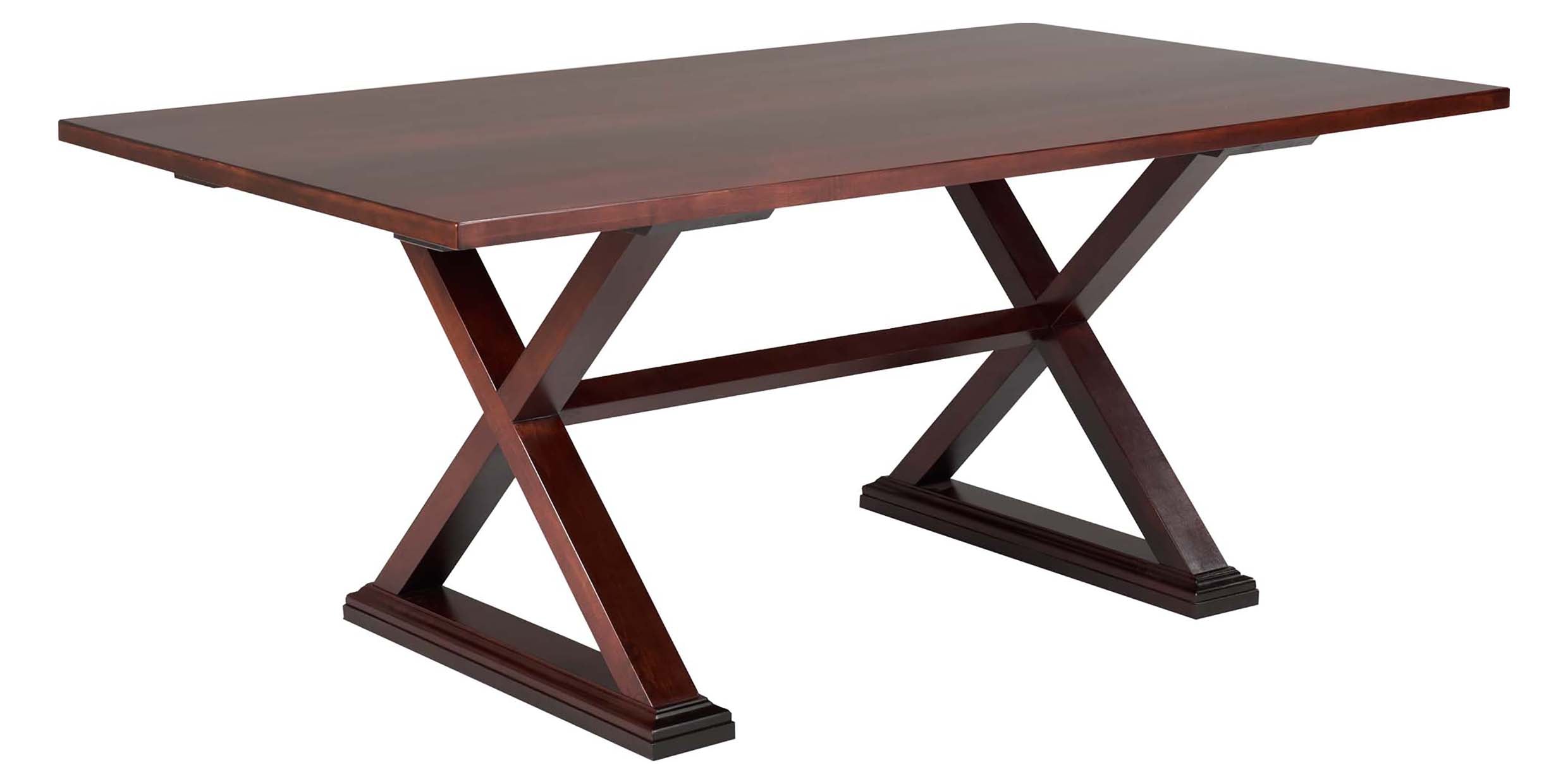Table as Shown | Cardinal Woodcraft Gropius Dining Table | Valley Ridge Furniture