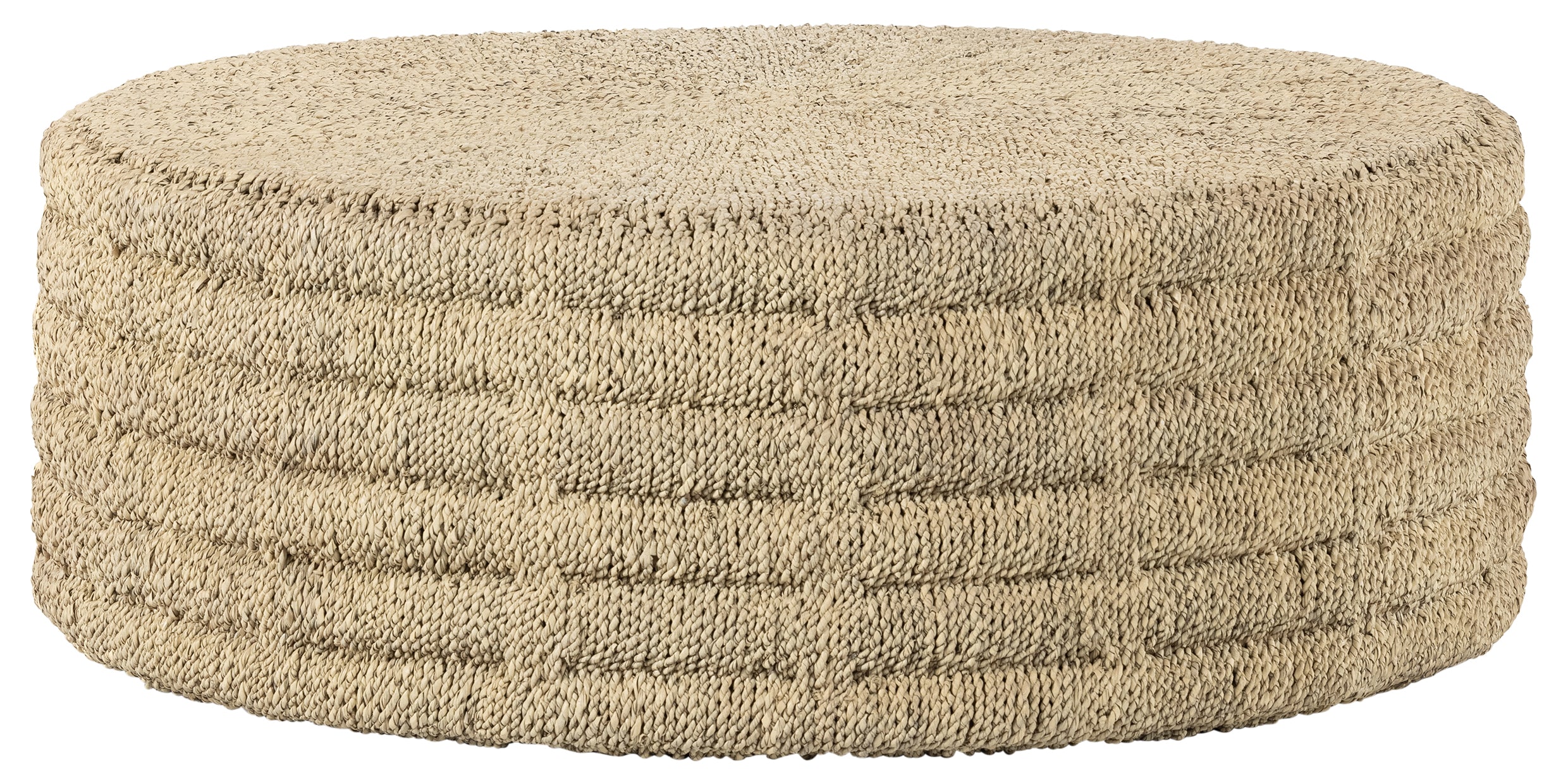 Round jute coffee table discount