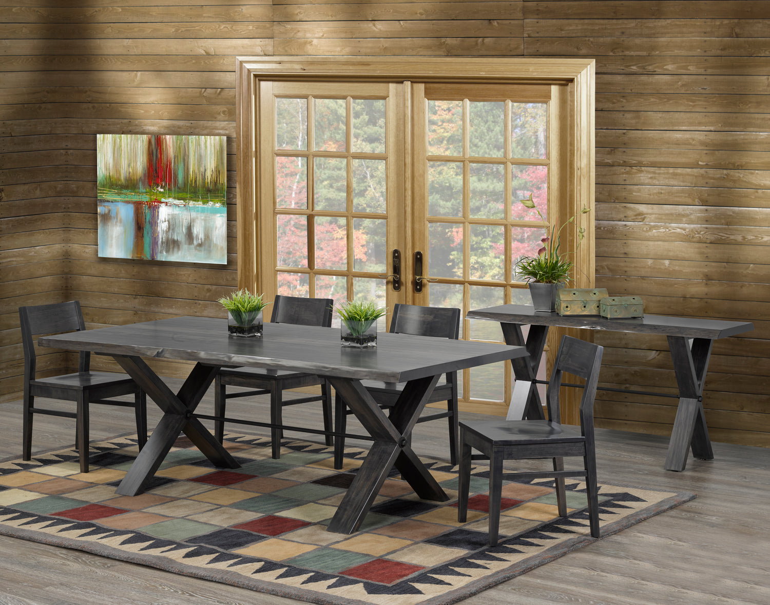 Table as Shown | Cardinal Woodcraft Klint Dining Table | Valley Ridge Furniture