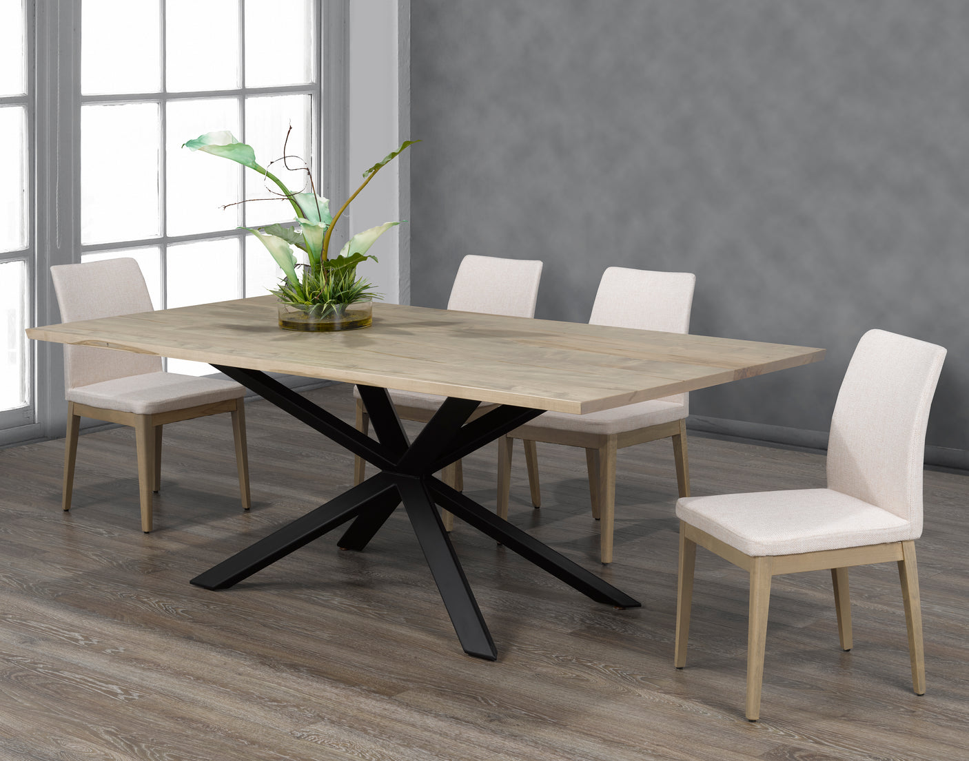 Table as Shown | Cardinal Woodcraft Norseman Dining Table | Valley Ridge Furniture