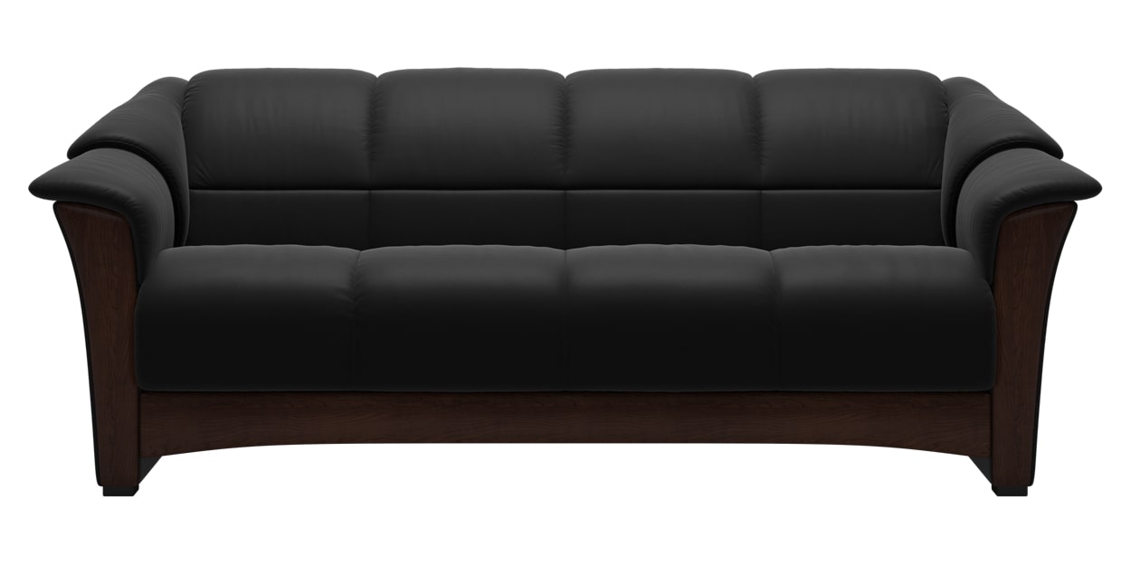 Paloma Leather Black and Brown Base | Stressless Oslo Sofa | Valley Ridge Furniture