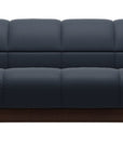 Paloma Leather Oxford Blue and Brown Base | Stressless Oslo Sofa | Valley Ridge Furniture