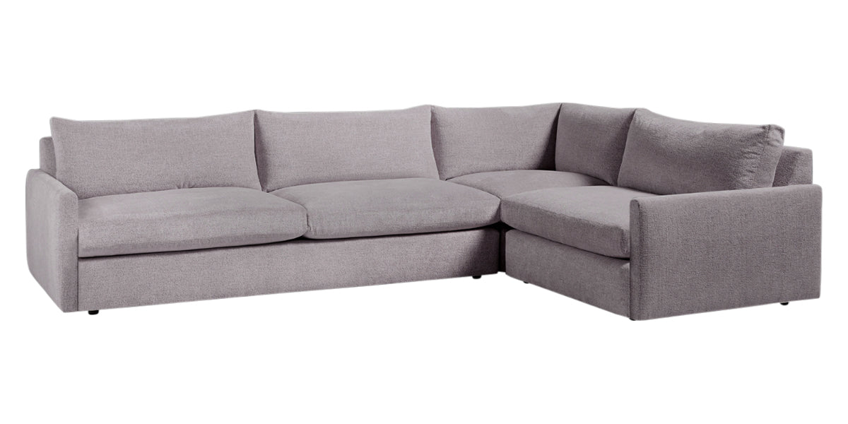 Plush Fabric Greystone | Camden Sarah L Sectional | Valley Ridge Furniture