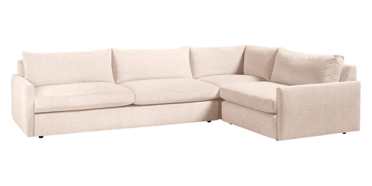 Plush Fabric Ivory | Camden Sarah L Sectional | Valley Ridge Furniture