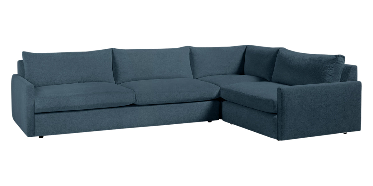 Plush Fabric Azure | Camden Sarah L Sectional | Valley Ridge Furniture