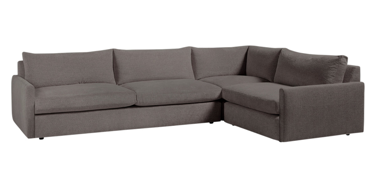 Plush Fabric Bark | Camden Sarah L Sectional | Valley Ridge Furniture