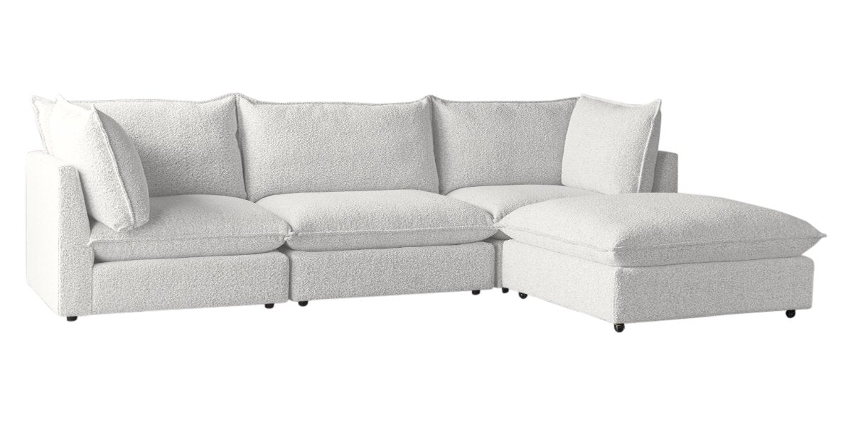 Burbank Fabric Natural | Camden Cameron 4-Piece Sectional | Valley Ridge Furniture