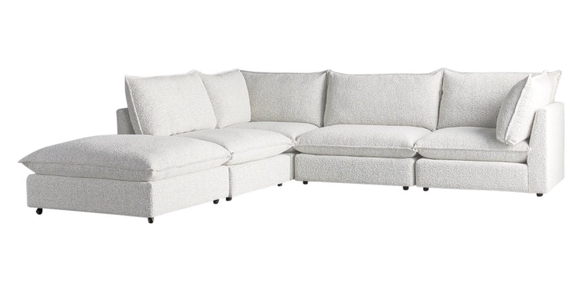 Burbank Fabric Natural | Camden Cameron 5-Piece Sectional | Valley Ridge Furniture
