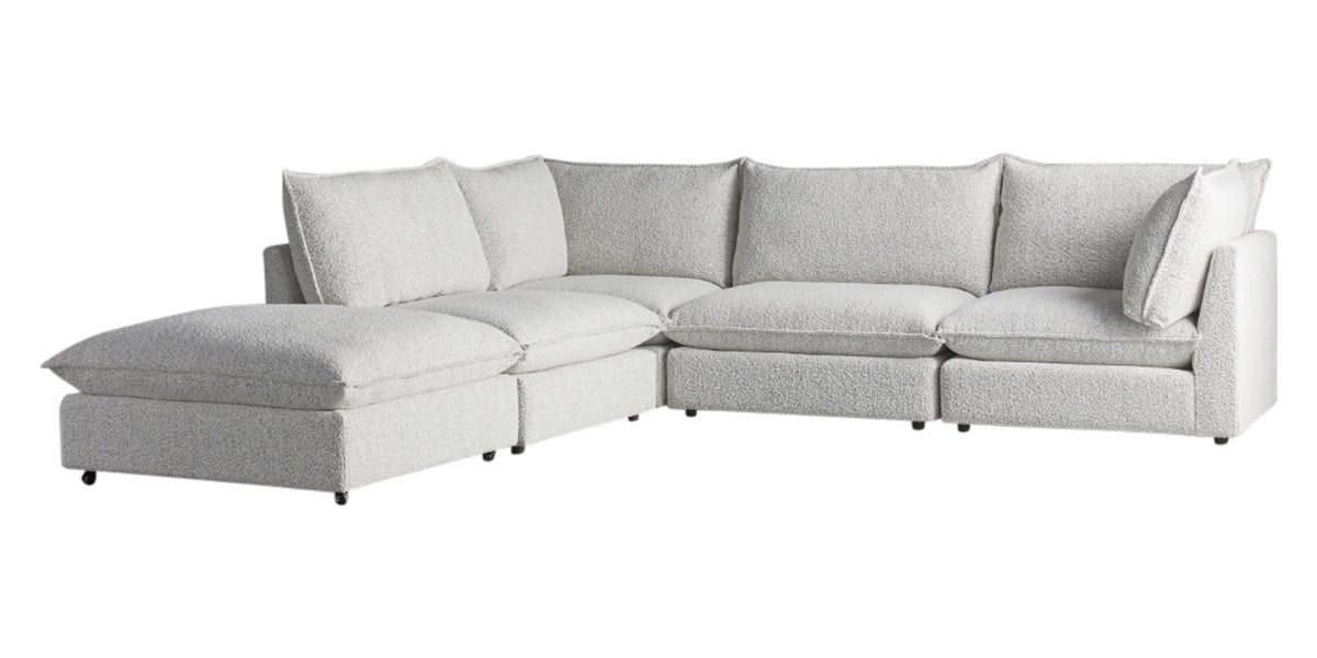 Burbank Fabric Pepper | Camden Cameron 5-Piece Sectional | Valley Ridge Furniture